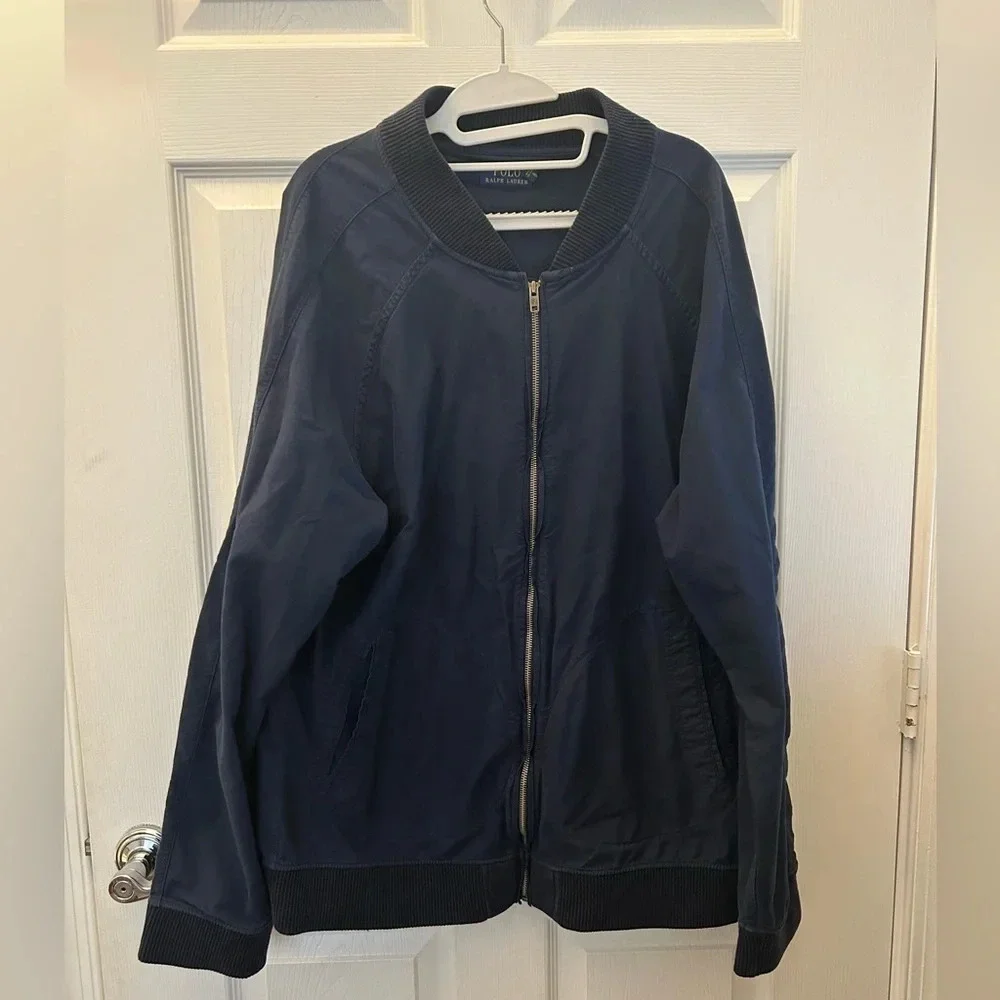 ! Polo By Ralph Lauren  Bomber Navy Blue Jacket Size XL